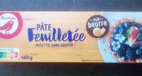 Mängden socker i Lot de 2 pâtes feuilletées pur beurre prête à dérouler AUCHAN COEUR