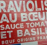 Mängden socker i Raviolis au boeuf, sauce tomate et basilic