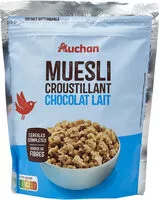 Mängden socker i Muesli croustillantchocolat lait
