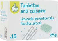Mängden socker i Tablettes anti-calcaire