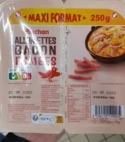 Mängden socker i Allumettes bacon fumées