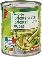 Mängden socker i Duo haricots verts haricots beurre coupés