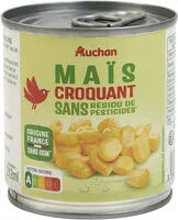 Mängden socker i Mais croquant sans résidu de pesticides*