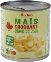 Mängden socker i Mais croquant sans résidu de pesticides*