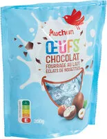 Mängden socker i Oeufs chocolat fourrage au lait éclats de noisettes