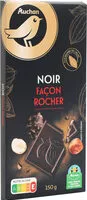 Mängden socker i AUCHAN Noir praliné et éclats de nougatine 150g