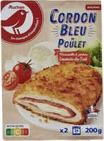 Mängden socker i Cordon bleu de poulet mozzarella et jambon saveurs du sud