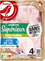 Mängden socker i Jambon supérieur sans couenne, sans nitrite
