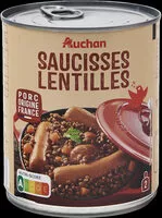 Mängden socker i Saucisses aux lentilles