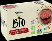 Mängden socker i Steaks Hachés pur bœuf surgelés 15%MG, issus de l'agriculture biologique