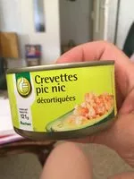 Mängden socker i Crevettes pic nic décortiquées