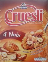 Mängden socker i Cruesli 4 Noix