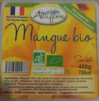 Mängden socker i Sorbet mangue bio