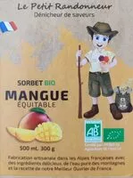 Mängden socker i Sorbet bio mangue