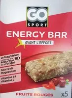 Mängden socker i Energy bar, fruits rouges