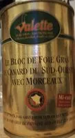 Mängden socker i Le Bloc de Foie Gras de Canard du Sud-Ouest avec Morceaux