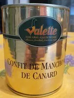 Mängden socker i Confit de manchons de canard