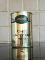 Mängden socker i Confit de gésiers d'oie émincés