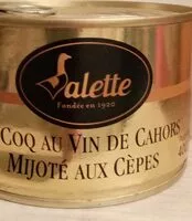 Mängden socker i Le coq au vin de Cahors Mijoté aux cèpes