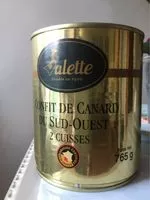 Mängden socker i Confit de canard du Sud Ouest