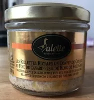 Mängden socker i Les rillettes royales de confit de canard au foie de canard