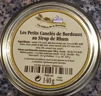 Mängden socker i Les petits caneles de bordeaux au sirop de rhum