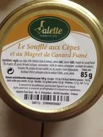 Mängden socker i Soufflé aux cèpes et au magret de canard