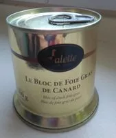 Mängden socker i Bloc de foie gras de canard