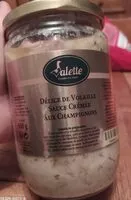 Mängden socker i Délice de volaille sauce crémée aux champignons