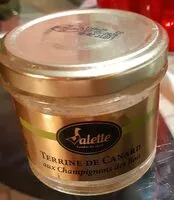 Mängden socker i Terrines de Canard aux champignons des bois