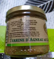 Mängden socker i Terrine d’agneau au confit de rhubarbe bio