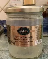 Mängden socker i Petit raviolis girolles persillées et sauce foie gras