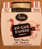 Mängden socker i En-cas d’apero petit boudin de canard au pilent d’espelette