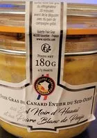 Mängden socker i Foie gras de canard entier du sud-ouest