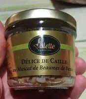 Mängden socker i Délice de caille au muscat de Beaumes de Venise