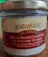 Mängden socker i Les rillettes royales de confit de canard