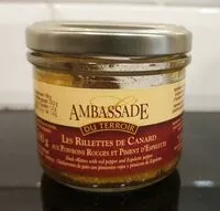 Mängden socker i Les rillettes de canard poivrons et piment d'espelette