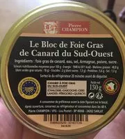 Mängden socker i Bloc foie gras de canard du Sud Ouest