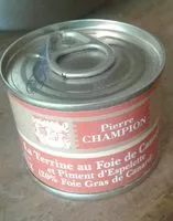 Mängden socker i Terrine au foie de canard et piment d'espelette