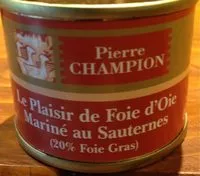 Mängden socker i Le plaisir de foue d'oie mariné au sauterne