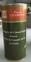 Mängden socker i Magret canard entier fourré foie gras canard