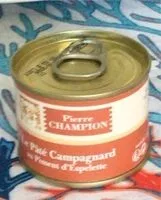 Mängden socker i Pâté campagnard au piment d’espelette