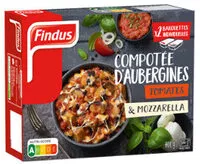 Mängden socker i Compotée d'aubergines, tomates et mozzarella fondante