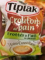 Mängden socker i Croûtons de pain frottés à l'ail au persil