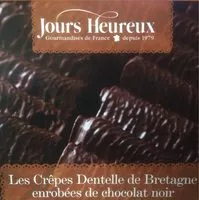 Mängden socker i Crêpes dentelles enrobées de chocolat noir