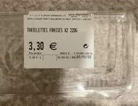 Mängden socker i Tartelettes fraises x2 220G