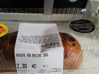Mängden socker i Brioche aux raisins