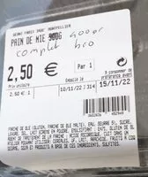 Mängden socker i Pain de mie complet bio