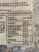 Mängden socker i Brioche Vendéenne