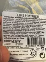 Mängden socker i Oeufs printaniers